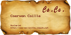 Cserven Csilla névjegykártya