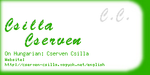 csilla cserven business card